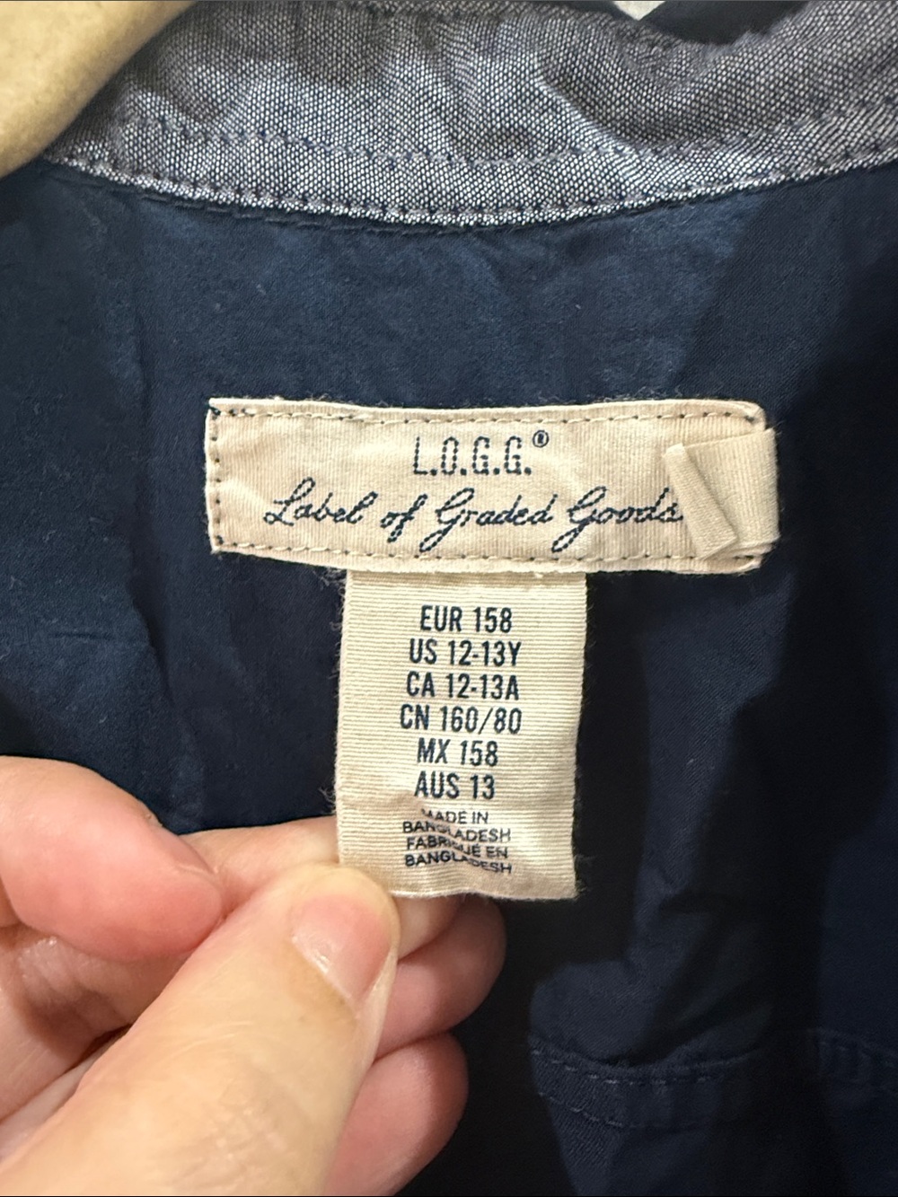 Boys' Navy Button-Down Shirt - Comfortable Long Sleeve - Picture 2 of 4